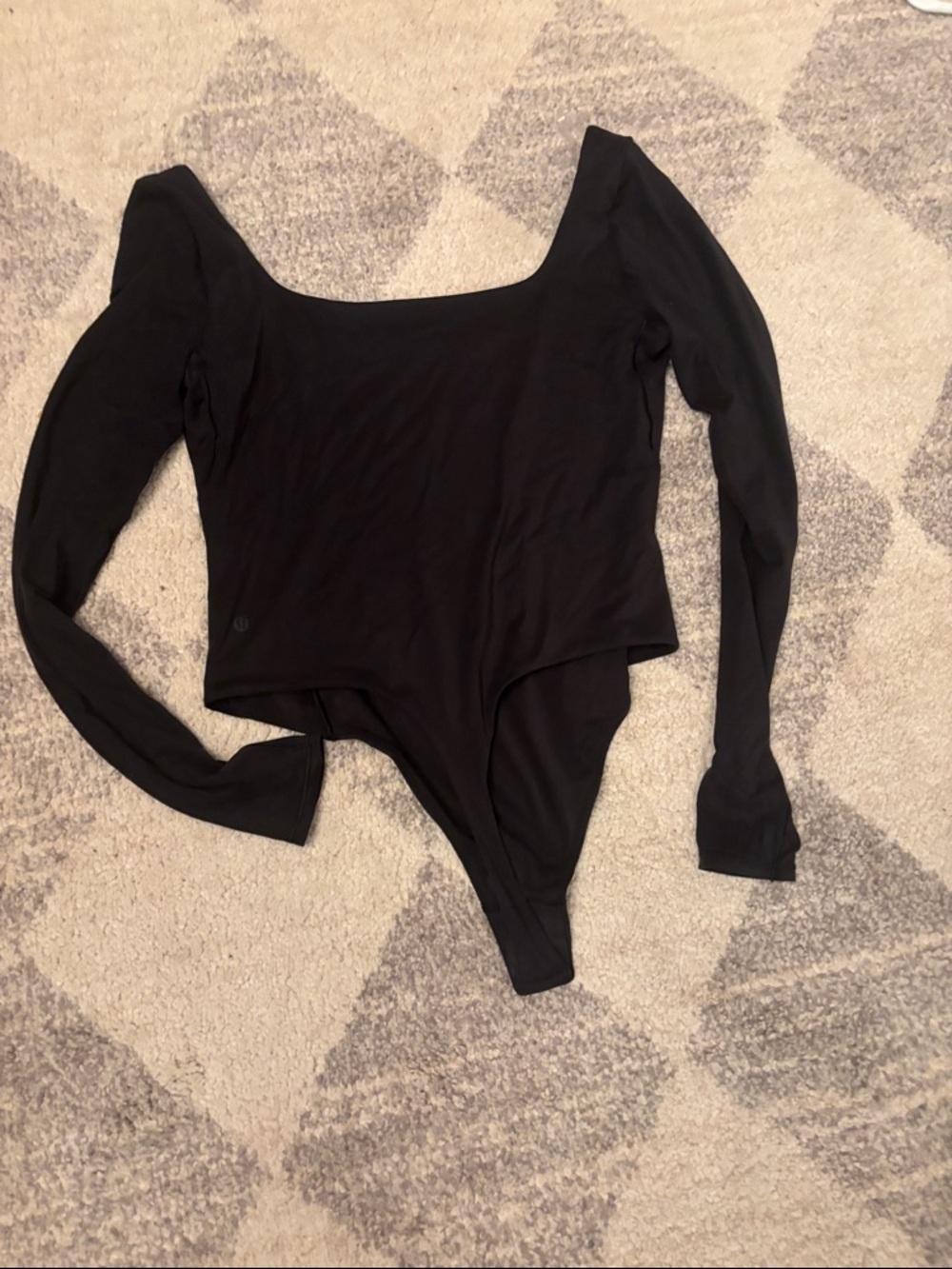 lululemon athletica Black Long-Sleeve Bodysuit